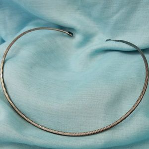 Lia Sophia dark silver slide necklace